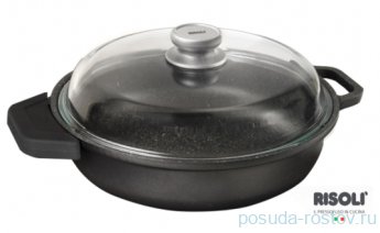 Сотейник 28 см с крышкой литой 3 л "Risoli /HardStone Granito Induction" / 154510 Сотейник 28 см с крышкой литой 3 л "Risoli /HardStone Granito Induction" / 154510