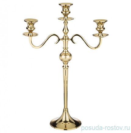 Подсвечник 58 см на 3 свечи &quot;Бохо&quot; золото / 268715