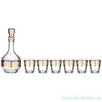 Набор для водки 7 предметов (графин 500 мл + 6 стопок по 65 мл) &quot;Полоса версаль&quot; / 236690