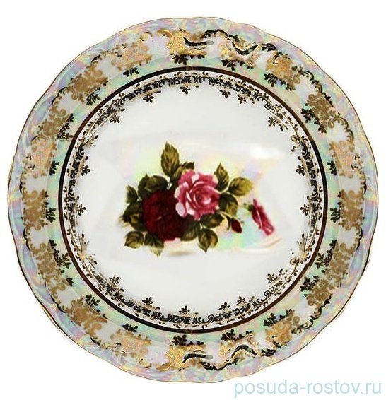 Набор тарелок 25 см 6 шт "Корона /Аляска /Роза перламутр" / 157289