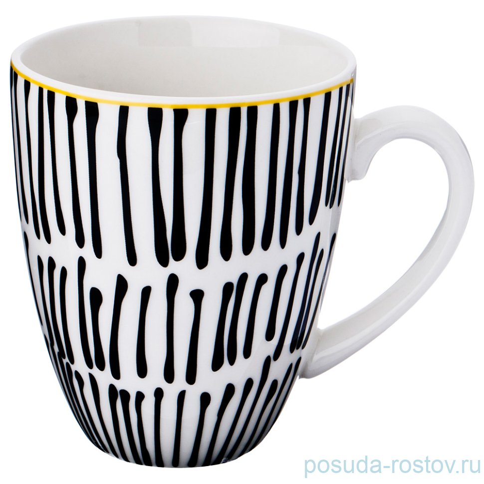Кружка 350 мл черно-белое "Vogue /с жёлтым" / 190458 Кружка 350 мл черно-белое "Vogue /с жёлтым" / 190458