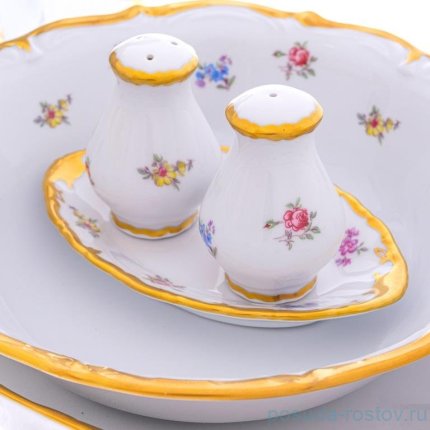 Столовый сервиз на 6 персон 29 предметов &quot;Корона /Мелкие цветы /Матовое золото&quot; / 148376