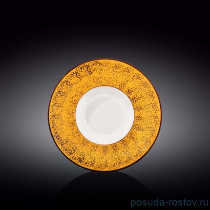 Тарелка 22,5 см глубокая жёлтая &quot;Splash&quot; / 261822