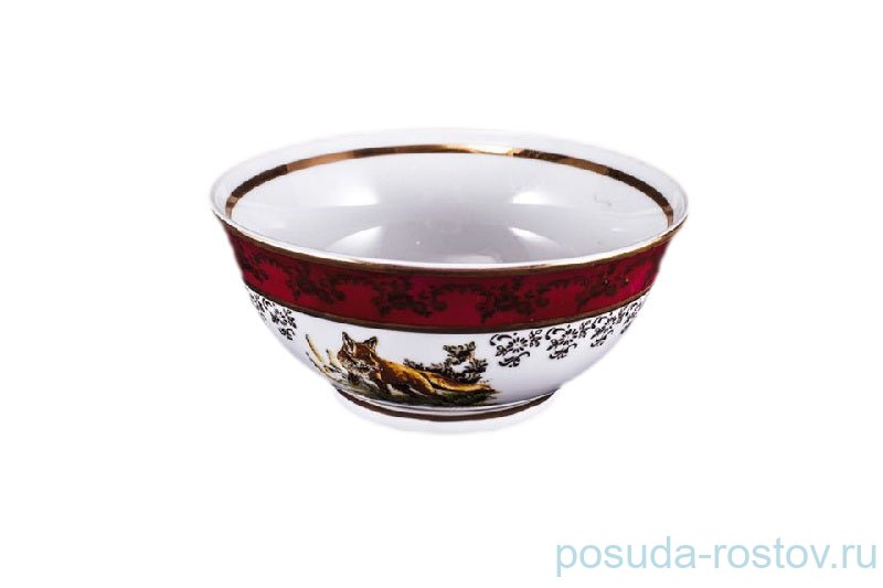 Пиала 16 см  Bohemia Porcelan Moritz Zdekauer 1810 s.r.o. "Магнолия /Охота красная" / 047594