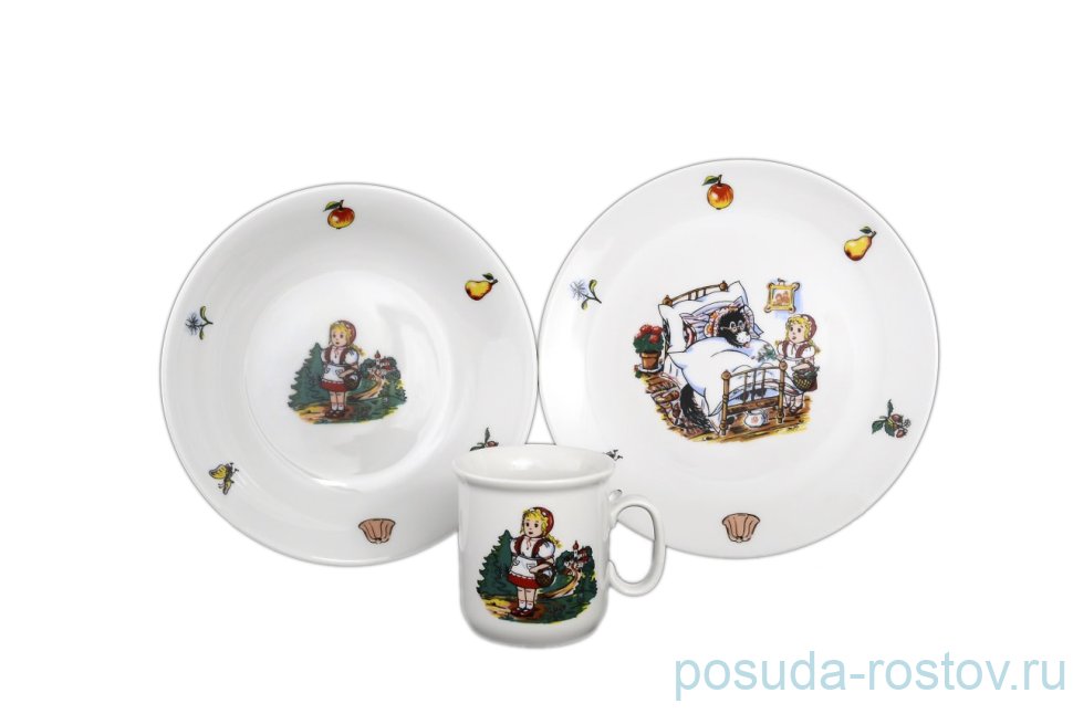 Детский набор 3 предмета "Красная шапочка" / 048040