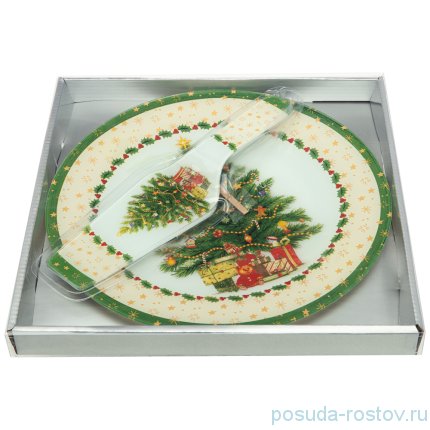 Тарелка для торта 28 см с лопаткой &quot;Рождественская сказка&quot; / 268431