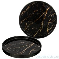 Набор тарелок 25,5 см 2 шт &quot;fantasy /чёрное&quot; / 206104