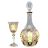 Набор для вина 7 предметов (графин + 6 бокалов) &quot;Хрусталь с золотом&quot; / 057080