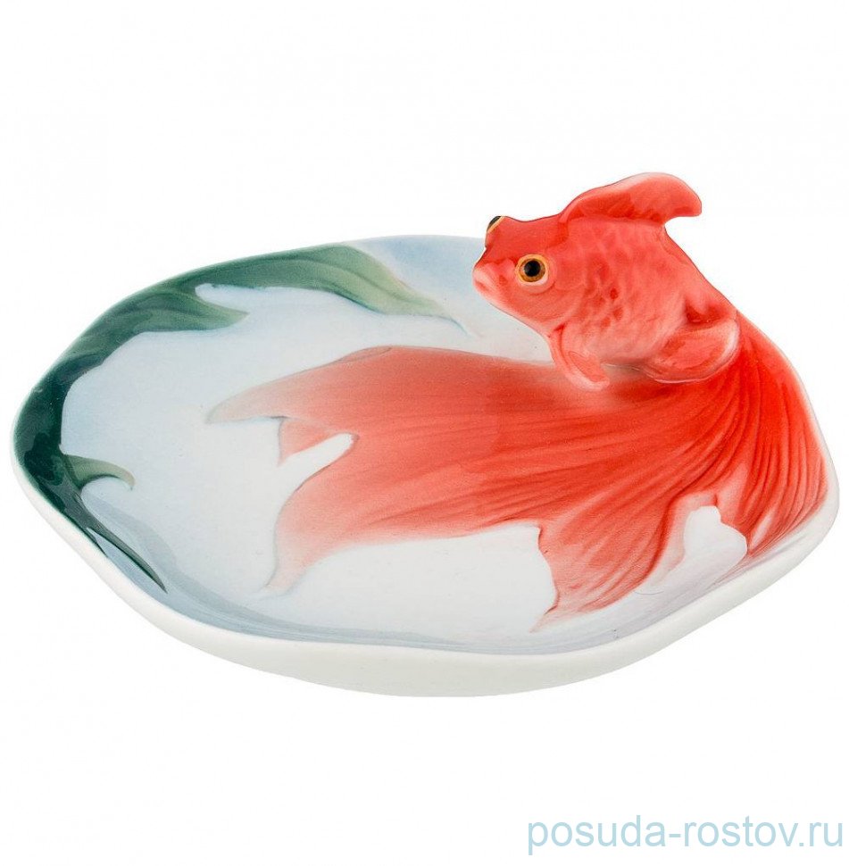 Подставка для чайного пакетика 9 см "золотая рыбка" / 285117