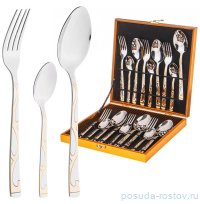 Столовые приборы 18 предметов на 6 персон &quot;Agness&quot; в деревянном кейсе / 272903