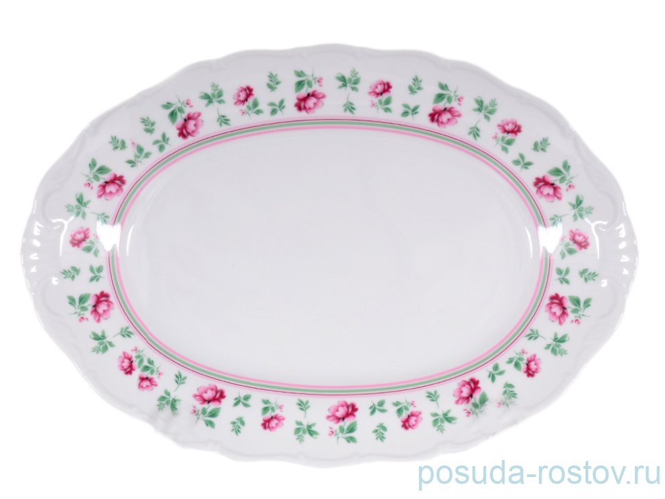 Блюдо 32 см овальное "Офелия 918 /Розочки" / 065087 Блюдо 32 см овальное "Офелия 918 /Розочки" / 065087