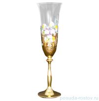Бокал для шампанского 190 мл 1 шт &quot;Анжела /Лепка с золотом&quot; E-V / 139674