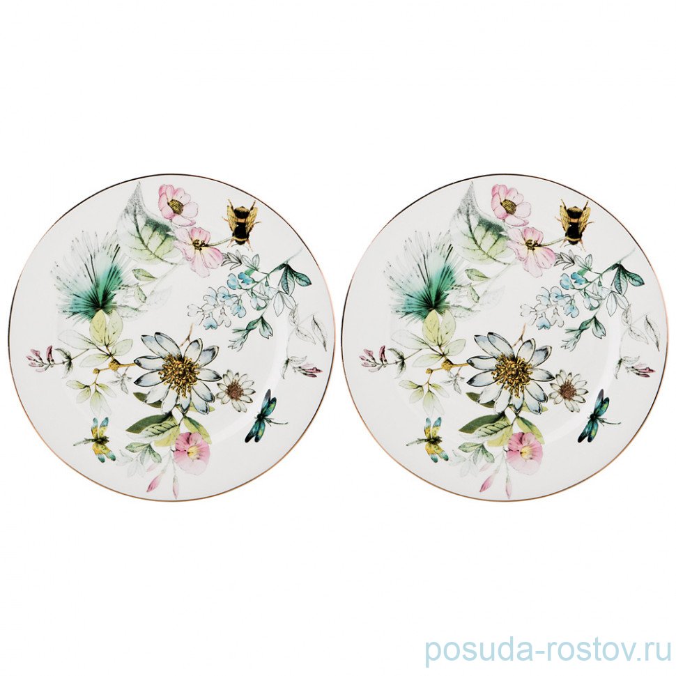 Набор тарелок 20 см 2 шт "стрекоза" / 189589 Набор тарелок 20 см 2 шт "стрекоза" / 189589