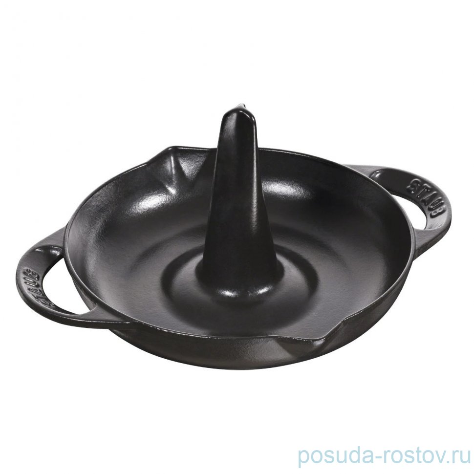 Форма для запекания курицы 24 см вертикальная черная Staub / 349783