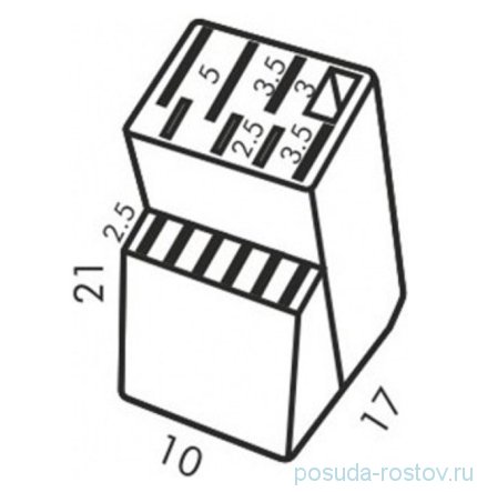 Подставка для 13 ножей и ножниц /точилки деревянная &quot;Tescoma / WOODY&quot; / 141351