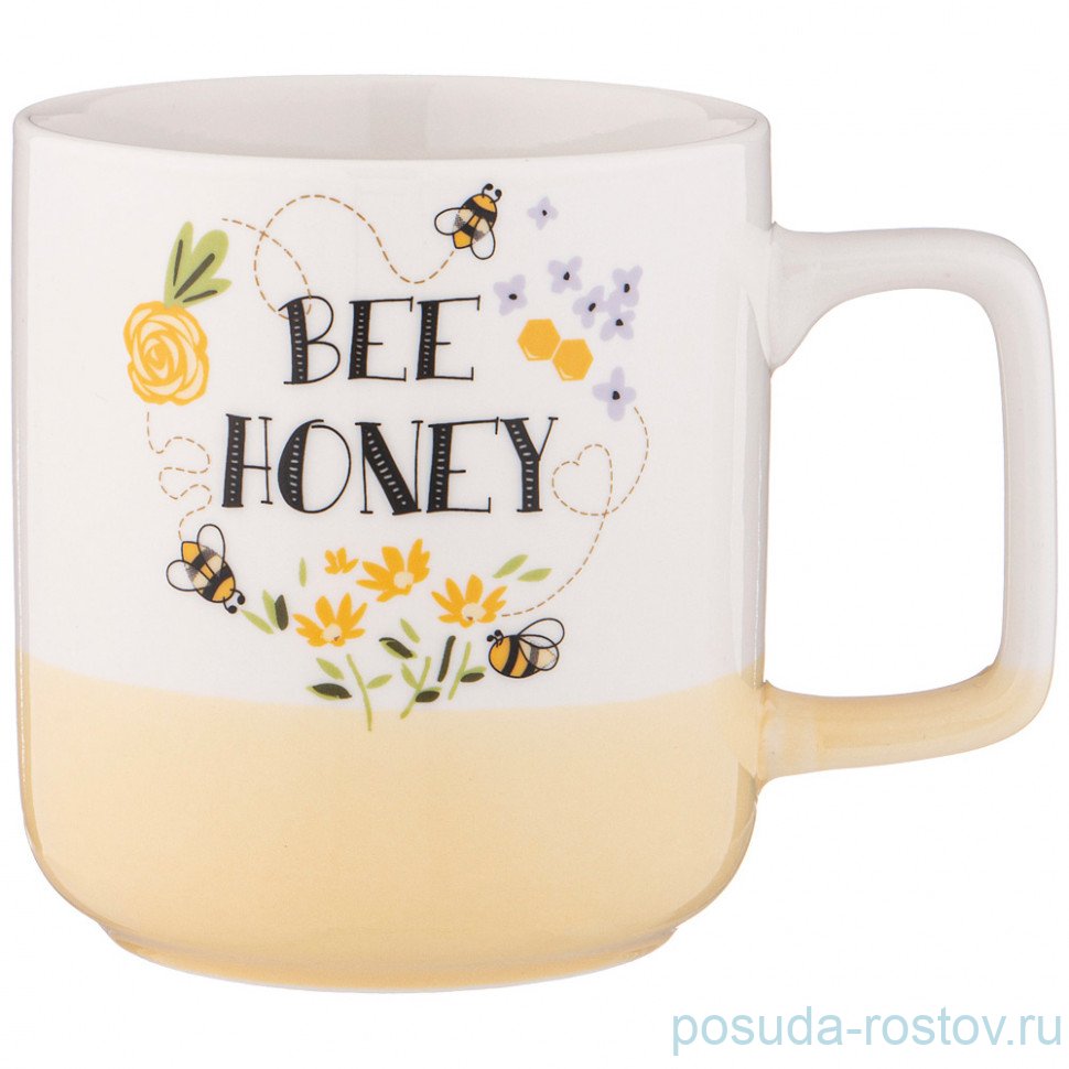 Кружка 370 мл "Flower field /Bee honey" / 335175
