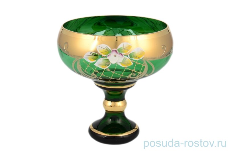 Ваза для конфет 13 см н/н "Лепка зелёная" S-A / 096743