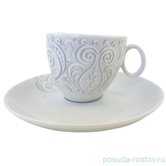 Кофейная пара 100 мл "Квебек /Кружево" (блюдце 14 см) / 145947