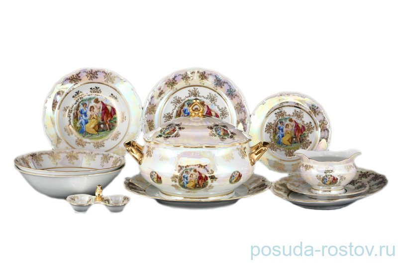 Столовый сервиз на 6 персон 26 предметов "Офелия /Мадонна перламутр" / 027451