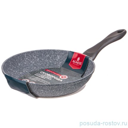 Сковорода 24 х 5 см гранитное антипригарное покрытие серая &quot;Natural Stone&quot; / 271273