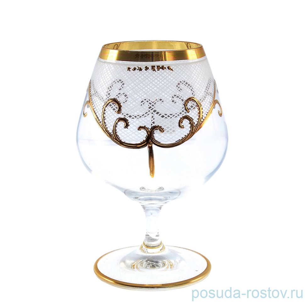Бокалы для бренди 400 мл 6 шт "Каро золото" / 100960