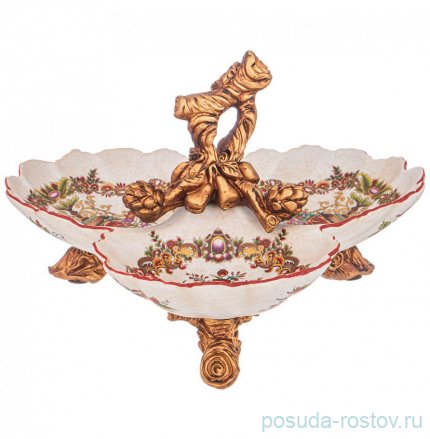 Фруктовница 27 х 27 х 18 см на 3-х ножках / 329508