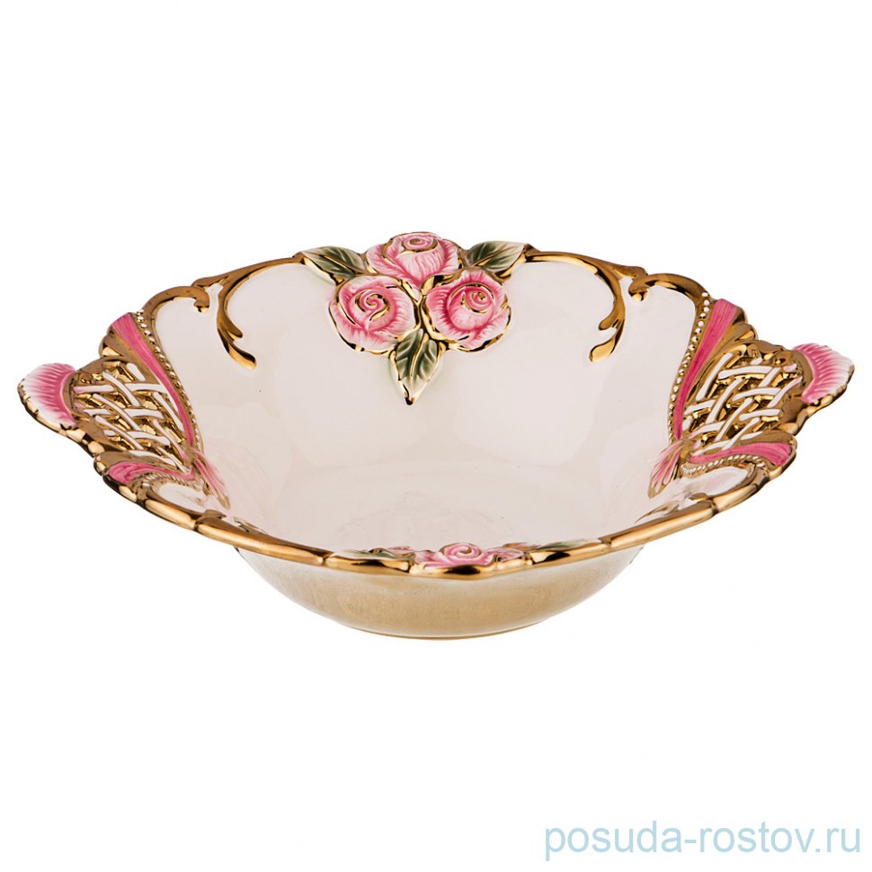 Блюдо 29 х 26 х 7 см "Розы и стразы" / 190864 Блюдо 29 х 26 х 7 см "Розы и стразы" / 190864
