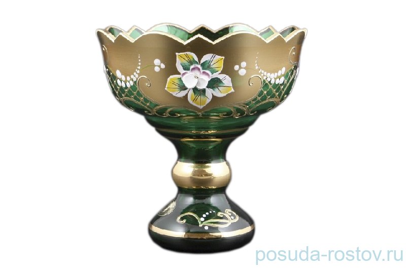 Конфетница 13 см н/н "Лепка зеленая /резная" / 094874 Конфетница 13 см н/н "Лепка зеленая /резная" / 094874