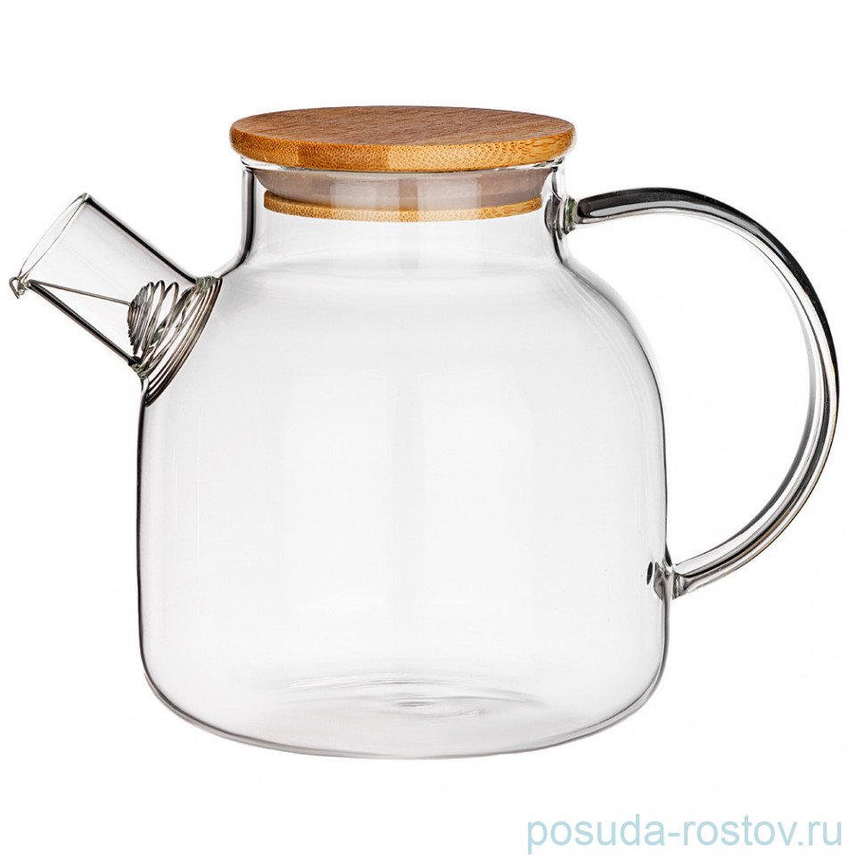 Заварочный чайник 1,2 л с бамбуковой крышкой / 290409 Заварочный чайник 1,2 л с бамбуковой крышкой / 290409