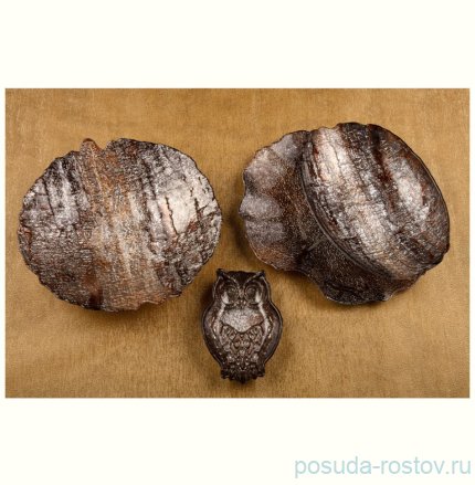 Блюдо 30 см круглое &quot;Crown brown&quot; (4шт.) / 226051