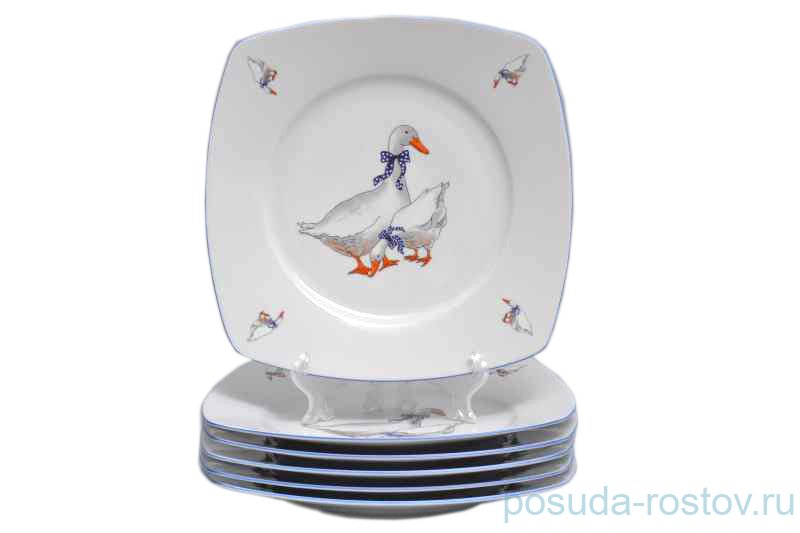 Набор тарелок 15 см 6 шт "Тетра /Гуси" / 013573 Набор тарелок 15 см 6 шт "Тетра /Гуси" / 013573
