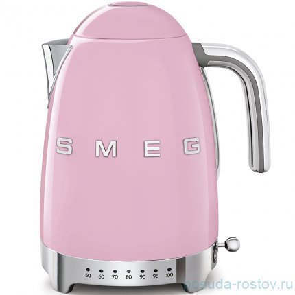 Чайник электрический 1,7 л с регулируемой температурой &quot;Smeg /Розовый&quot; / 222418