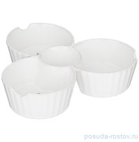 Менажница 22 х 5 см 4 секционная белая &quot;Soul kitchen&quot; / 301528